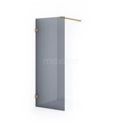 Diamond Inloopdouche | 80 Cm Goud Rookglas Vaste Wand