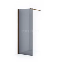 Diamond Inloopdouche | 80 Cm Koper Rookglas Vaste Wand