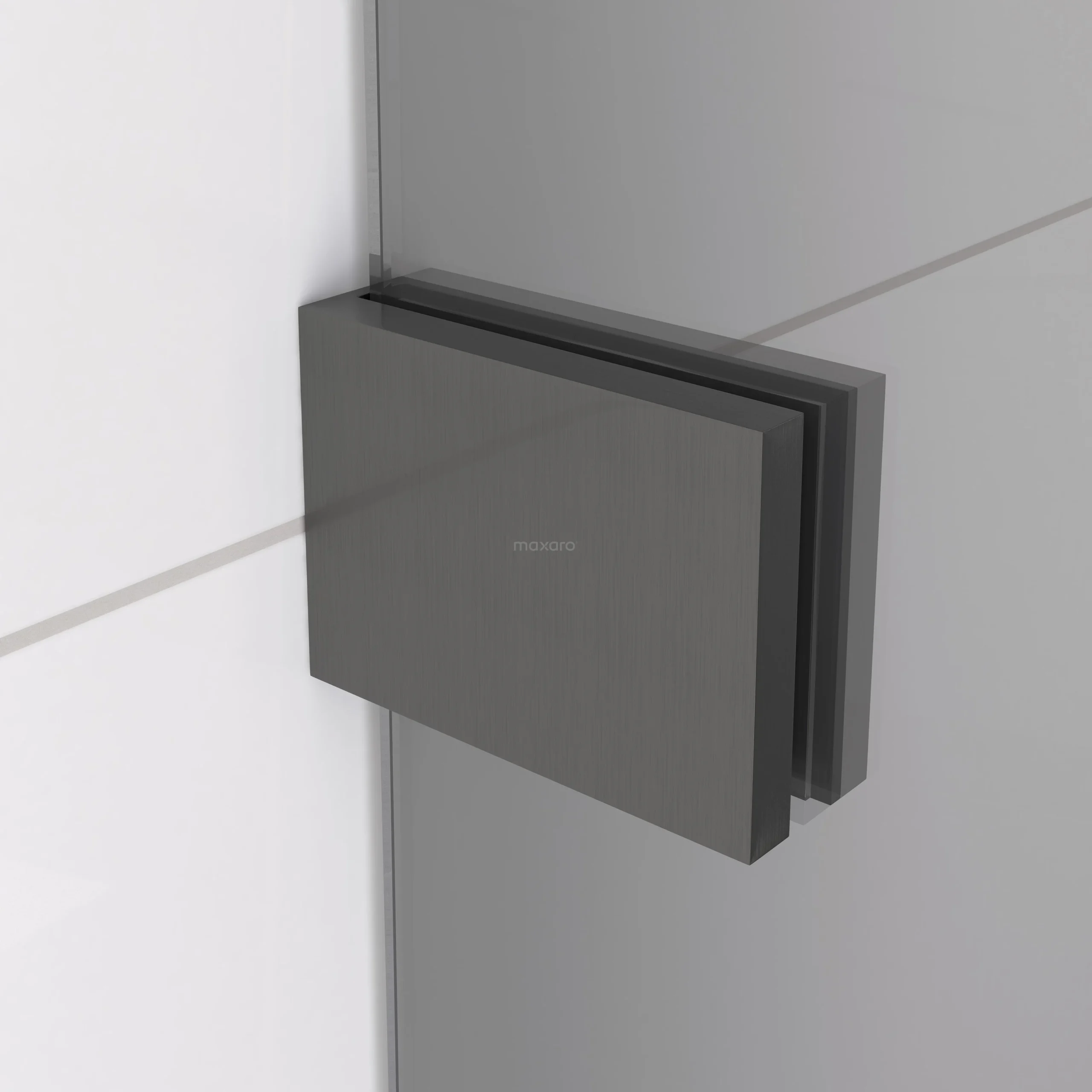 Diamond Inloopdouche | 80 Cm Zwart Metaal Rookglas Vaste Wand - Afbeelding 2