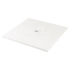 Douchebak 100x100cm Vierkant Mineraalmarmer Mat Wit