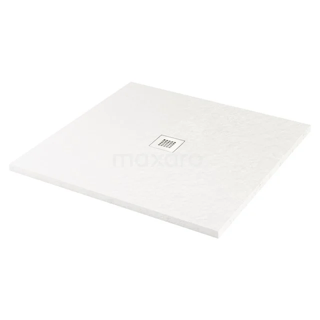 Douchebak 100x100cm Vierkant Mineraalmarmer Mat Wit