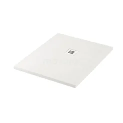 Douchebak 100x80 Cm Rechthoek Mineraalmarmer Wit