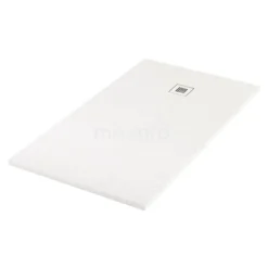 Douchebak 160x90cm Rechthoek Mineraalmarmer Mat Wit