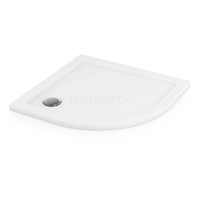 Douchebak 80x80cm Kwartrond SMC Hoogglans Wit