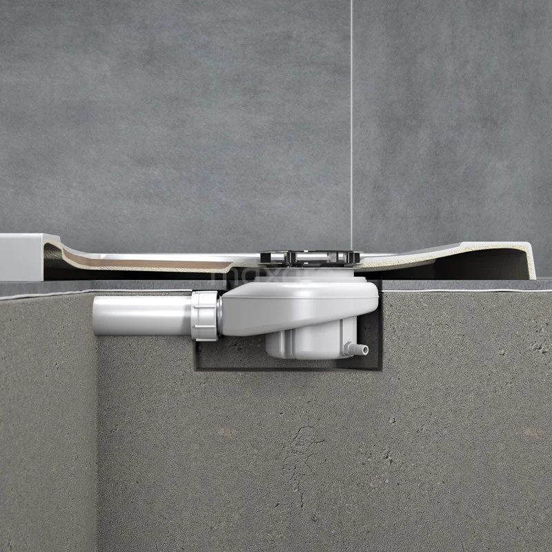 Douchebak 90x90cm Kwartrond Acryl Hoogglans Wit - Afbeelding 2