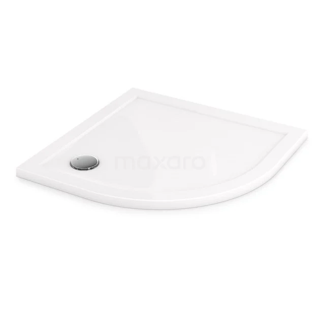 Douchebak 90x90cm Kwartrond Acryl Hoogglans Wit