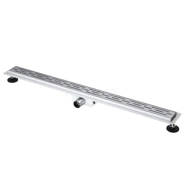 Douchegoot Met Flensrand 100cm Gestreept Rooster Rvs