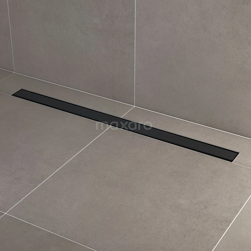 Douchegoot Met Flensrand 100cm Tegel- En Plaatrooster Zwart - Afbeelding 2