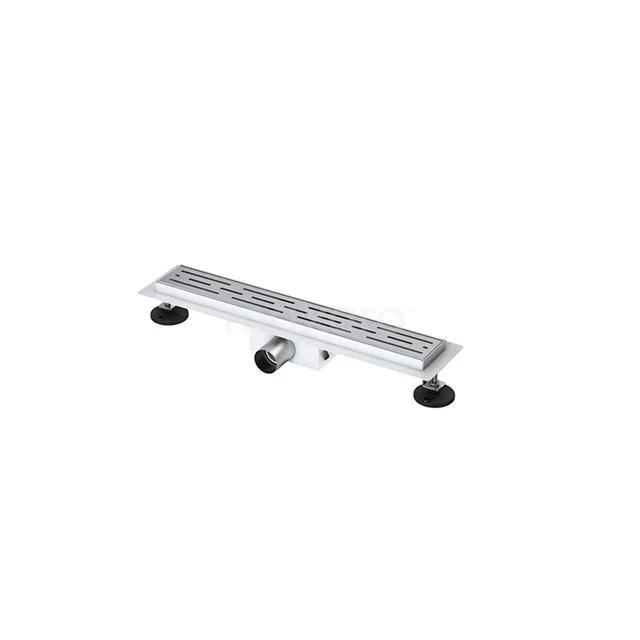 Douchegoot Met Flensrand 50cm Gestreept Rooster Rvs