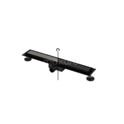 Douchegoot Met Flensrand 60cm Tegel- En Plaatrooster Zwart