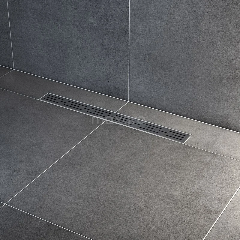 Douchegoot Met Flensrand 70cm Gestreept Rooster Rvs - Afbeelding 2