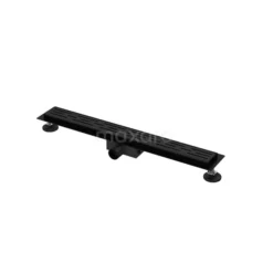 Douchegoot Met Flensrand 70cm Gestreept Rooster Zwart