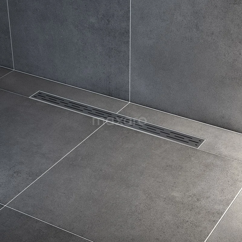 Douchegoot Met Flensrand 80cm Gestreept Rooster Rvs - Afbeelding 2