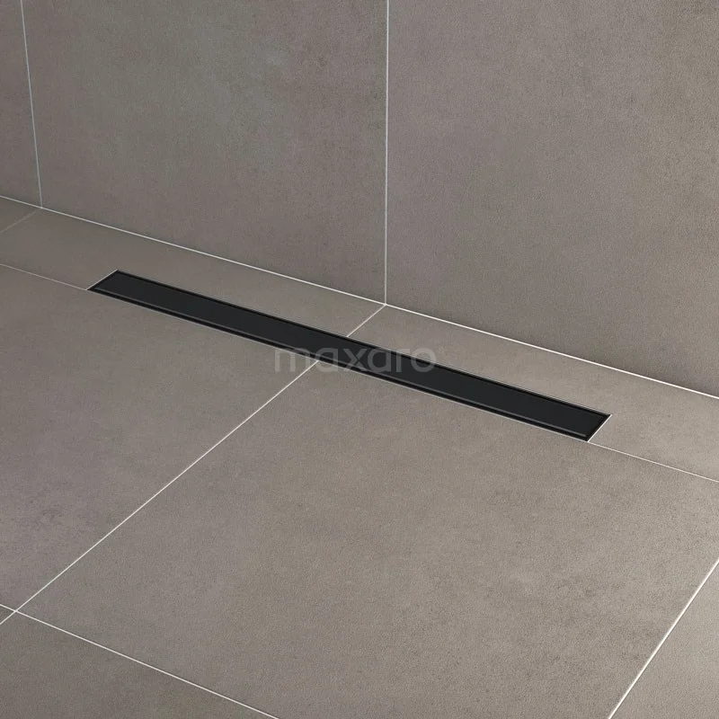 Douchegoot Met Flensrand 80cm Tegel- En Plaatrooster Zwart - Afbeelding 2