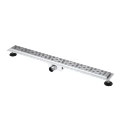 Douchegoot Met Flensrand 90cm Gestreept Rooster Rvs