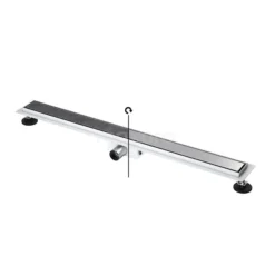 Douchegoot Met Flensrand 90cm Tegel- En Plaatrooster Rvs