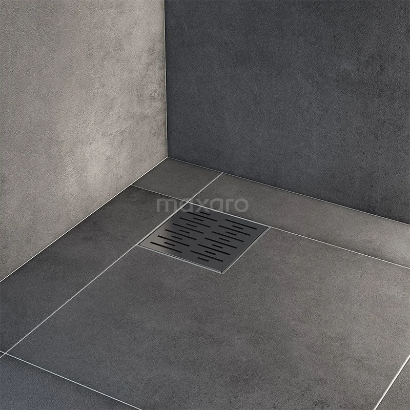 Doucheput Met Flensrand 20cm Gestreept Rooster Rvs - Afbeelding 2