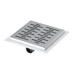 Doucheput Met Flensrand 20cm Gestreept Rooster Rvs