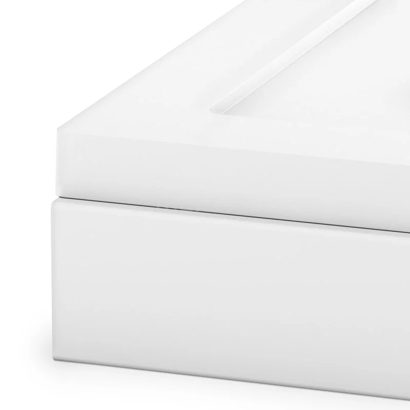 Hoge Douchebak 100x80cm Rechthoek Acryl Hoogglans Wit - Afbeelding 3