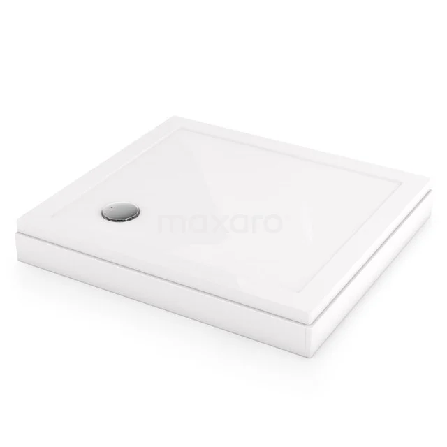 Hoge Douchebak 110x100cm Rechthoek Acryl Hoogglans Wit