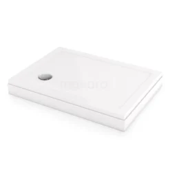 Hoge Douchebak 110x80cm Rechthoek Acryl Hoogglans Wit