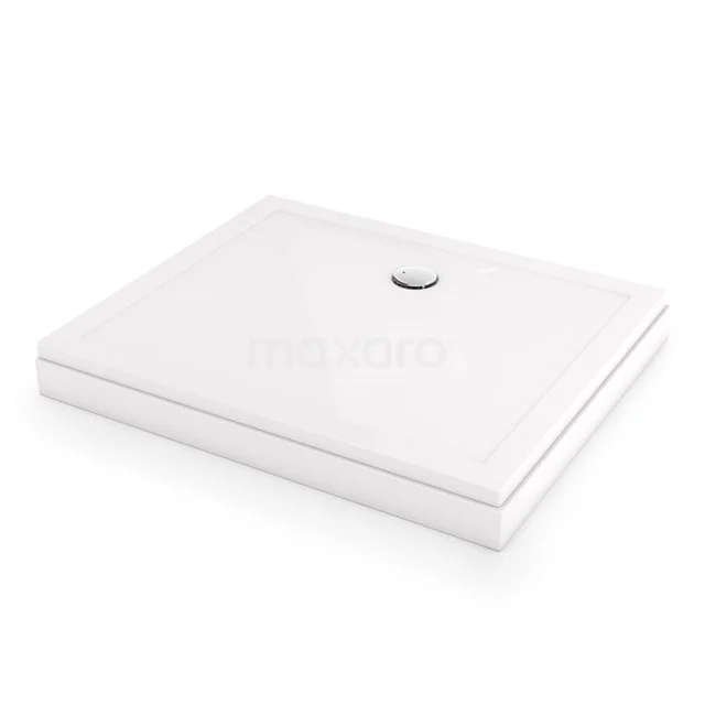 Hoge Douchebak 120x100cm Rechthoek Acryl Hoogglans Wit