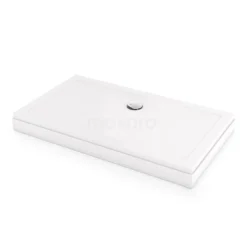 Hoge Douchebak 140x80cm Rechthoek Acryl Hoogglans Wit