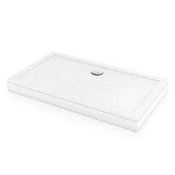 Hoge Douchebak 140x80cm Rechthoek SMC Hoogglans Wit