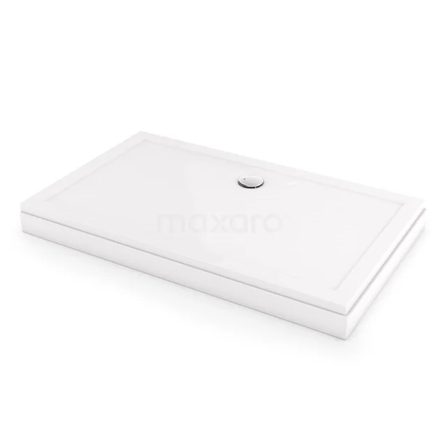 Hoge Douchebak 150x90cm Rechthoek Acryl Hoogglans Wit