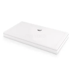 Hoge Douchebak 160x90cm Rechthoek Acryl Hoogglans Wit