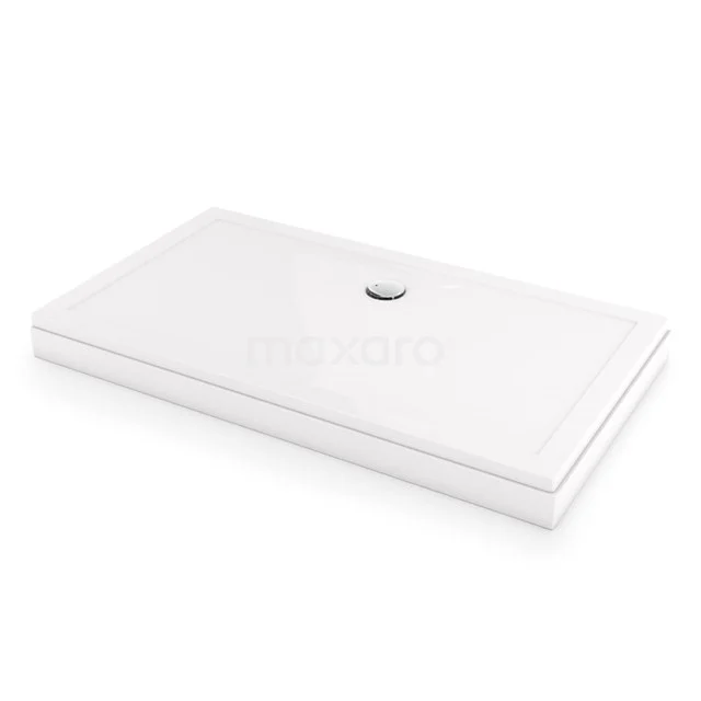 Hoge Douchebak 160x90cm Rechthoek Acryl Hoogglans Wit