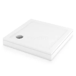 Hoge Douchebak 90x90cm Vierkant SMC Hoogglans Wit