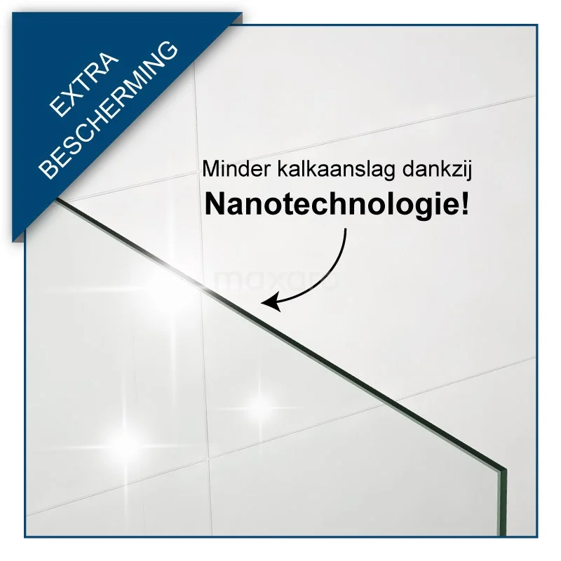 Pearl Inloopdouche | 140x90 Cm Matglas 2 Vaste Wanden - Afbeelding 3