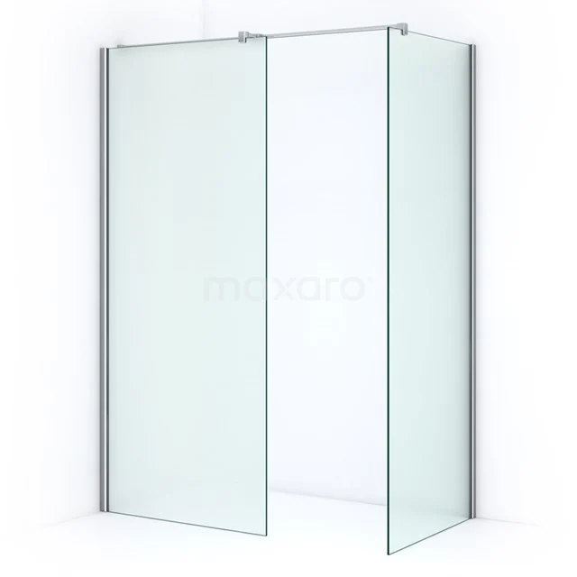 Pearl Inloopdouche | 140x90 Cm Matglas 2 Vaste Wanden