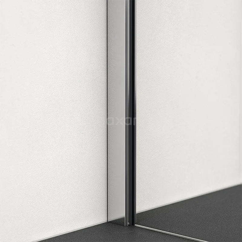 Pearl Inloopdouche | 60 Cm Chroom Helder Glas Vaste Wand Met Zijwand - Afbeelding 2