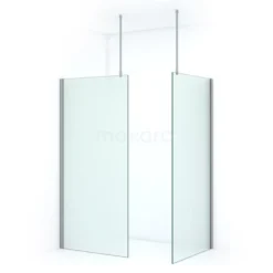 Pearl Inloopdouche | 90x90 Cm Chroom Matglas 2 Vaste Wanden