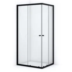 Ruby Allure Douchecabine | 100x70 Cm Mat Zwart Helder Glas Schuifdeur Rechthoek