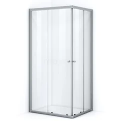 Ruby Allure Douchecabine | 100x80 Cm Chroom Helder Glas Schuifdeur Rechthoek