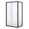 Ruby Allure Douchecabine | 130x90 Cm Mat Zwart Helder Glas Schuifdeur Rechthoek