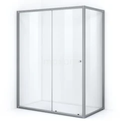 Ruby Allure Douchecabine | 150x90 Cm Chroom Helder Glas Schuifdeur Rechthoek