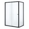 Ruby Allure Douchecabine | 150x90 Cm Mat Zwart Helder Glas Schuifdeur Rechthoek