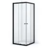 Ruby Allure Douchecabine | 70x70 Cm Mat Zwart Helder Glas Schuifdeur Vierkant