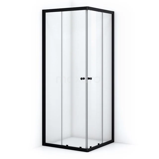Ruby Allure Douchecabine | 70x70 Cm Mat Zwart Helder Glas Schuifdeur Vierkant
