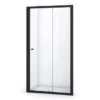 Ruby Allure Douchedeur | 105 Cm Mat Zwart Helder Glas Schuifdeur