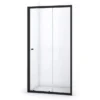 Ruby Allure Douchedeur | 110 Cm Mat Zwart Helder Glas Schuifdeur