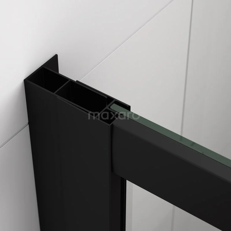 Ruby Allure Douchedeur | 115 Cm Mat Zwart Helder Glas Schuifdeur - Afbeelding 2