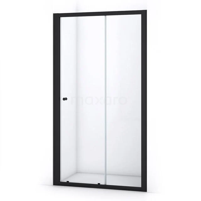 Ruby Allure Douchedeur | 115 Cm Mat Zwart Helder Glas Schuifdeur