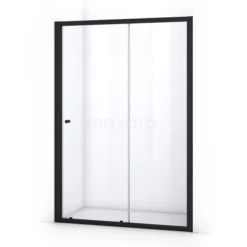Ruby Allure Douchedeur | 150 Cm Mat Zwart Helder Glas Schuifdeur
