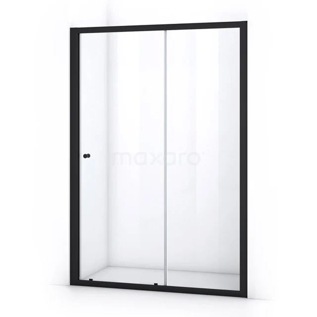 Ruby Allure Douchedeur | 150 Cm Mat Zwart Helder Glas Schuifdeur