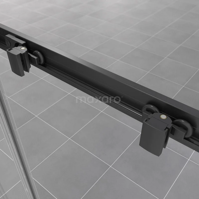 Ruby Allure Douchedeur | 165 Cm Mat Zwart Helder Glas Schuifdeur - Afbeelding 3